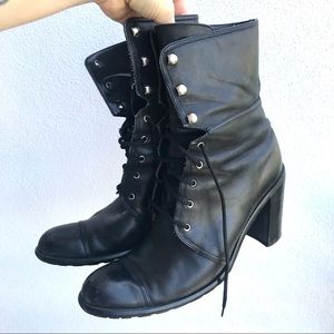 Rare! Vintage GUESS by Marciano Lace Up Boots! Combat Granny Grunge Boots 90s